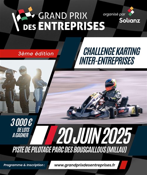 Challenge amateur de karting inter-entreprises de l’Aveyron - Grands prix des entreprises par Solianz